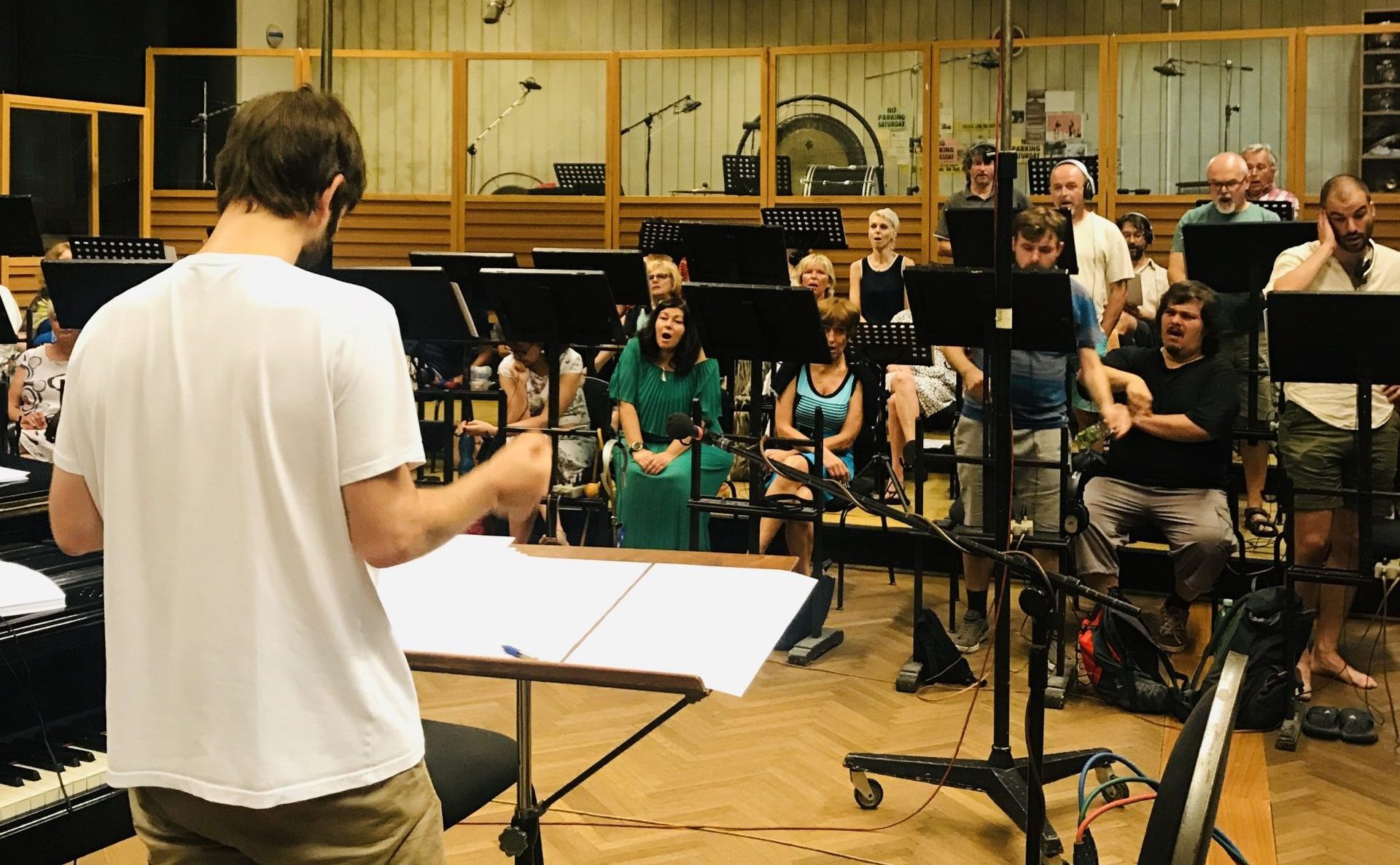 Grabaciones "Himno de la Liga" con Lucas Vidal, Abbey Road Studios